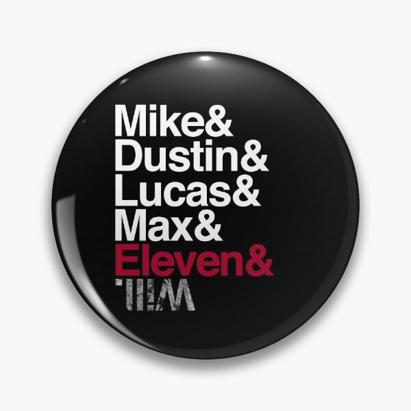 Item preview, Mike, Dustin, Lucas, Max, Eleven, Will - Black, White, Red designed and sold by electricdreamz.