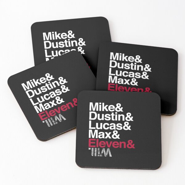 Item preview, Mike, Dustin, Lucas, Max, Eleven, Will - Black, White, Red designed and sold by electricdreamz.