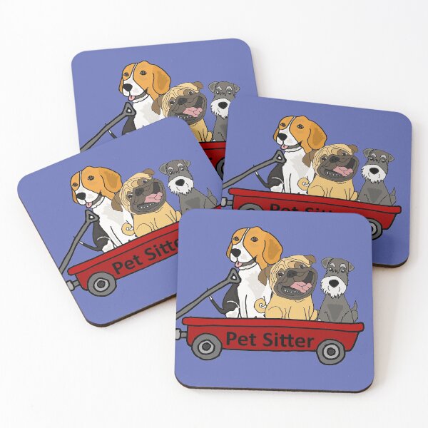 Artikelvorschau, Netter Pet Sitter Wagon mit Hunden entworfen und verkauft von Nature's Fancy.