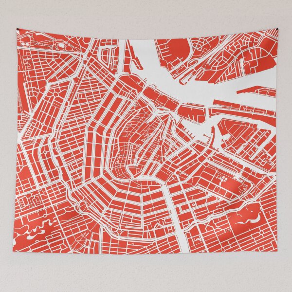 Item preview, Amsterdam, Netherlands Map Art designed and sold by CartoCreative.