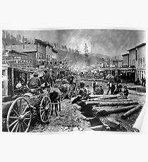 SOUTH DAKOTA's DEADWOOD CITY c. 1876 Poster