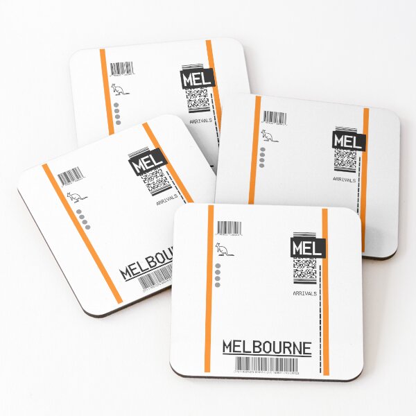 Item preview, MELBOURNE PLANE TICKET AIRPORT TAG designed and sold by Glossypop.