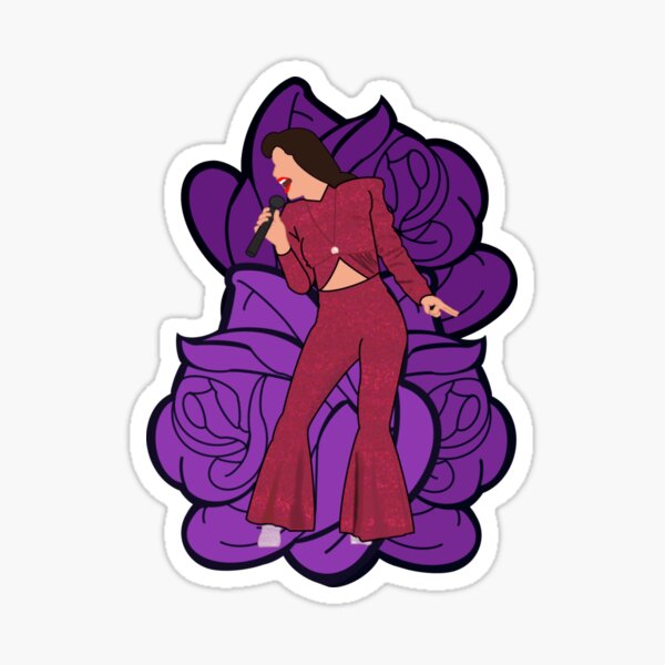 Selena Purple rose Sticker