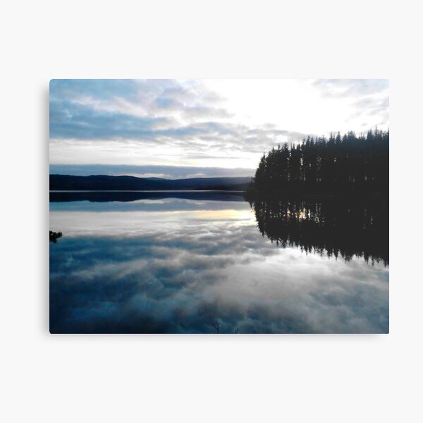 Kielder Water Sky Reflection Metal Print