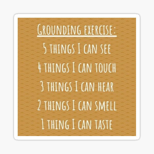 5 Senses Grounding Sticker