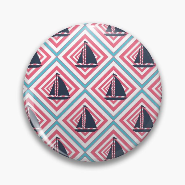 Item preview, Sailboats On Colorful Diamonds Pattern designed and sold by SharksOnShore.