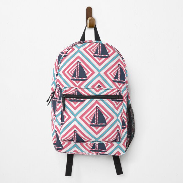 Item preview, Sailboats On Colorful Diamonds Pattern designed and sold by SharksOnShore.
