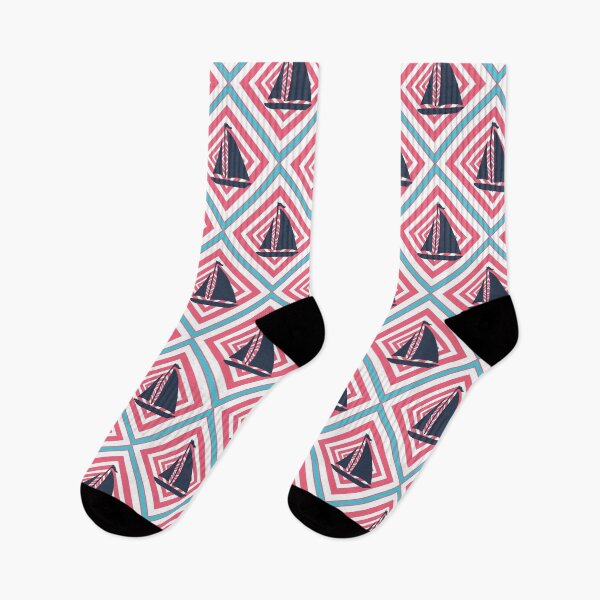 Item preview, Sailboats On Colorful Diamonds Pattern designed and sold by SharksOnShore.