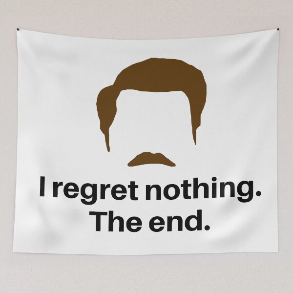Item preview, Ron Swanson regrets nothing black ver. designed and sold by bubblytank.