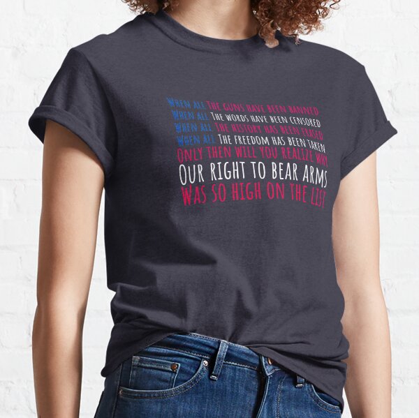 American Flag Text Classic T-Shirt