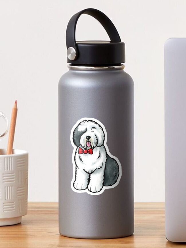 Old English Sheepdog Sticker for Sale by animalartbyjess