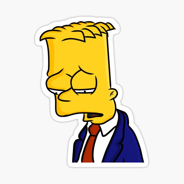 Bart Lossimpson Sad Lagrimas Sticker Llorar Triste - Bart Simpson