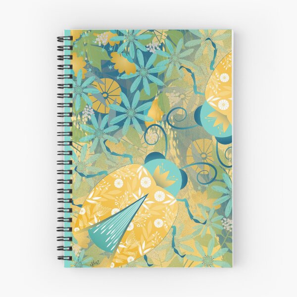 Item preview, Beetle Laydbugs in Yellow Gold and teal designed and sold by Sheri42.