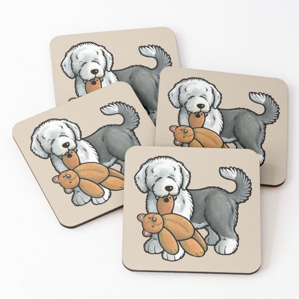 Item preview, Old English Sheepdog puppy designed and sold by animalartbyjess.