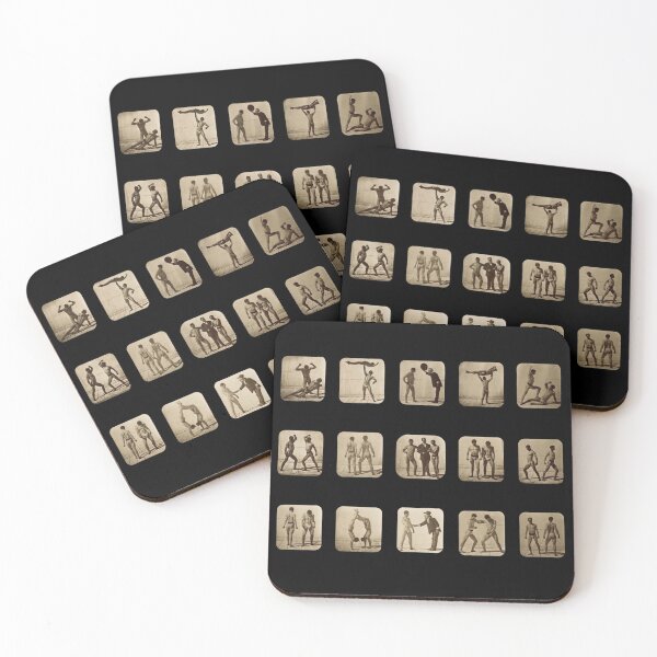 Item preview, Male Athletes Posturing - Muybridge Photograph Plates designed and sold by JuxtaHead.