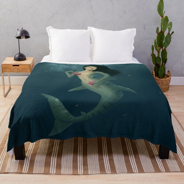Item preview, Shark Mermaid with sea stars designed and sold by Maysoulrose.