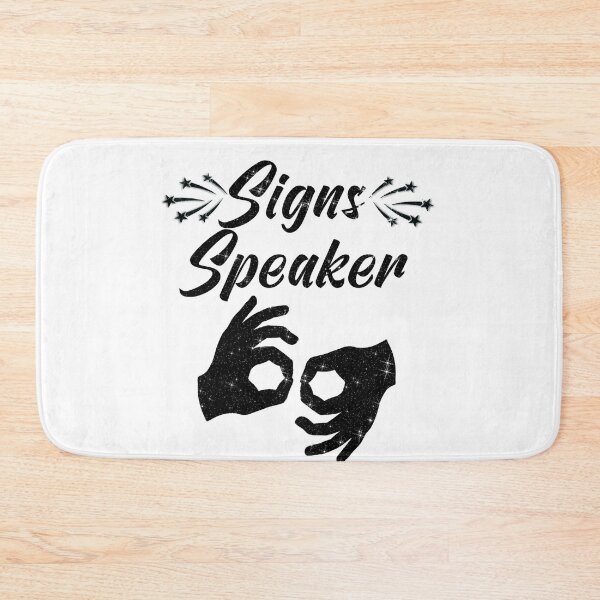 Item preview, Signs Speaker black - Deaf & Hard Hearing Disability Support Calligraphy designed and sold by Jolly-Yosei.