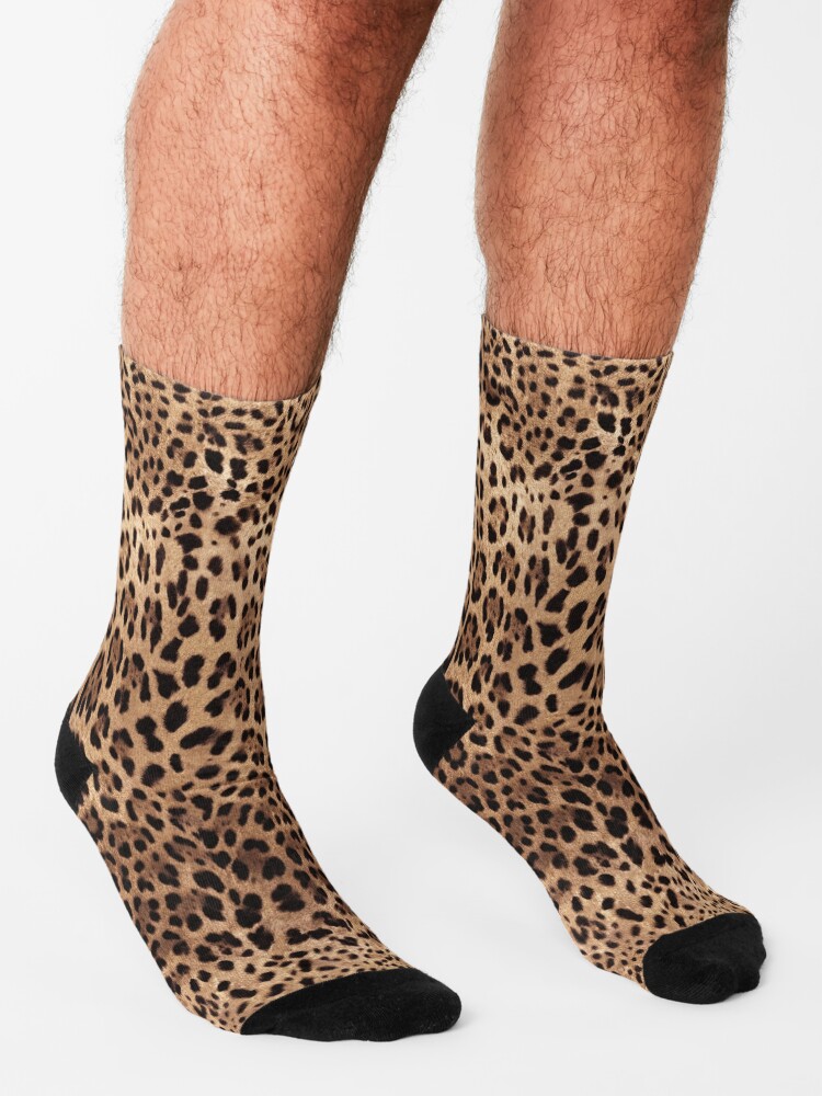 Thumbnail 3 of 5, Socks, Leopard Print Skin designed and sold by MCMXCV-PROJECT.