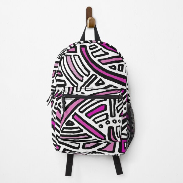 Item preview, Abstract Pink, Hot Pink, Light Pink, Black, and White Geometric Shapes Pattern designed and sold by Sarah Lopez.