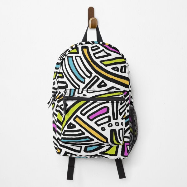 Item preview, Abstract Pink, Yellow, Blue, Green, Black, and White Geometric Shapes Pattern designed and sold by Sarah Lopez.