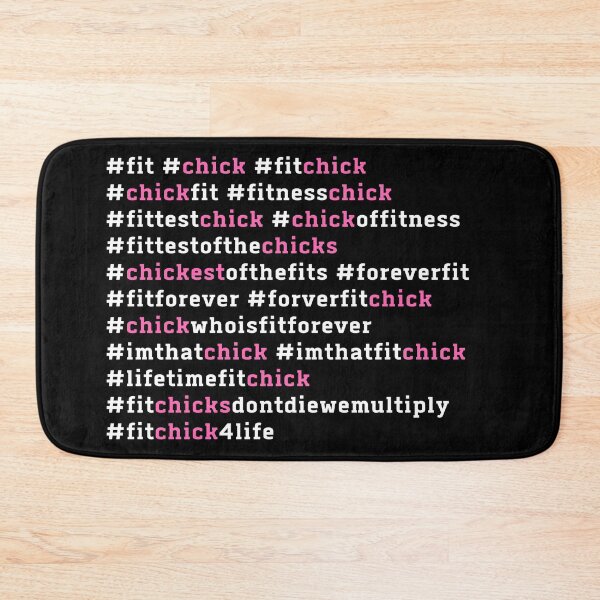 Item preview, FIT CHICK HASHTAGS, GYM, WORKOUT (OR) designed and sold by Tru-Intuit.