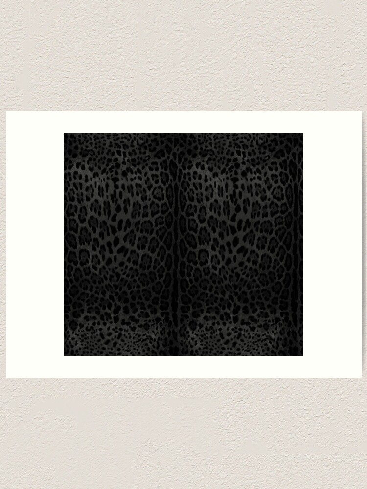 Black Leopard Print Pattern Art Print