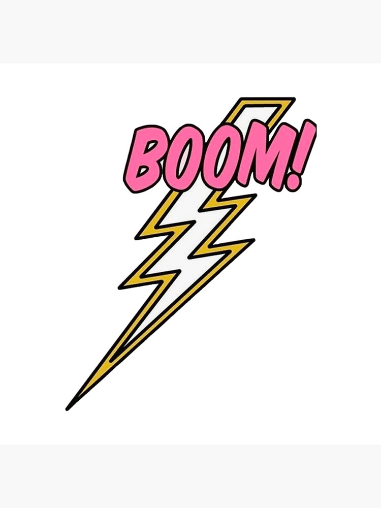 "boom lightning bolt" Poster for Sale by carleemarkle Redbubble