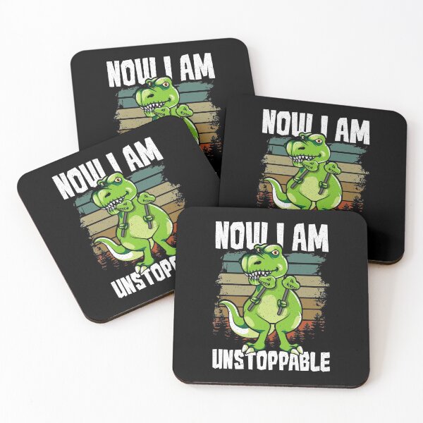 Item preview, Now I Am Unstoppable TRex Funny Short Dinosaur designed and sold by perfectpresents.
