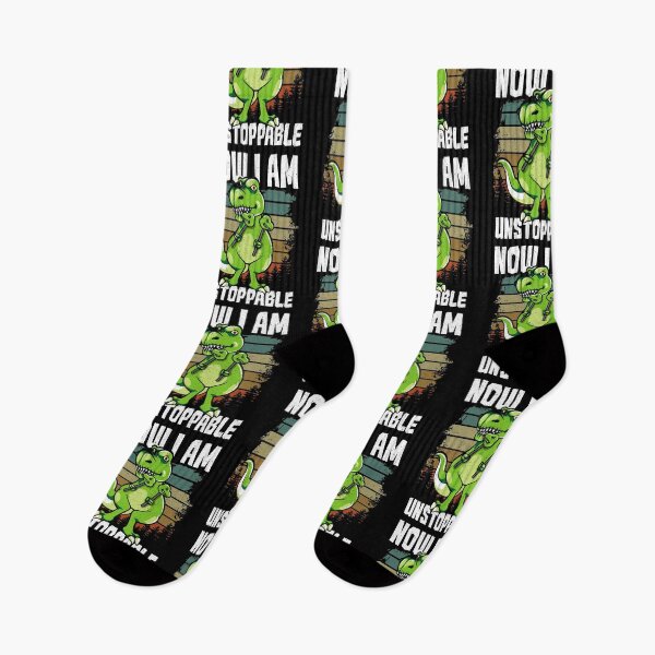 Item preview, Now I Am Unstoppable TRex Funny Short Dinosaur designed and sold by perfectpresents.