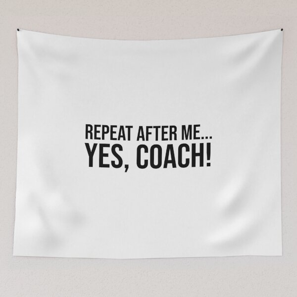 Item preview, Repeat After Me Yes Coach Volleyball Softball Team Gift Idea graphic designed and sold by nikkidawn74.