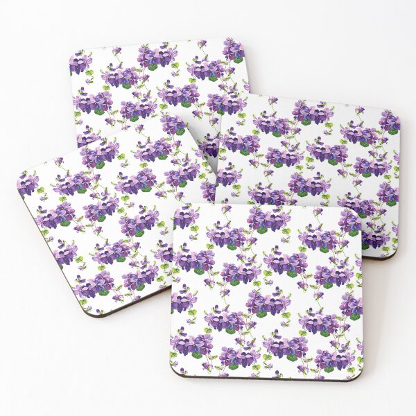 Item preview, Estampado de violetas vintage - bonitas flores púrpuras designed and sold by LittleBettyMakes.
