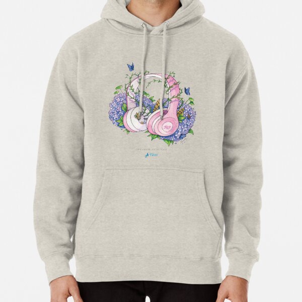 Pride and Prejudice Podcast Headphones White Pullover Hoodie