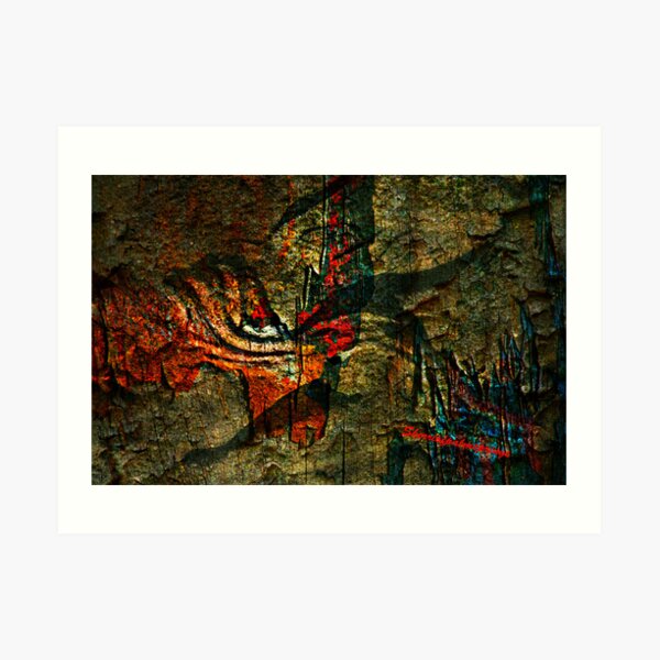 Cave Man Writings Art Print