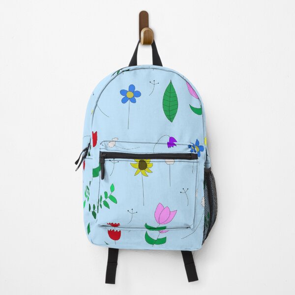 Item preview, Hand-drawn Flowers on Blue Background designed and sold by Rachel Bishop.