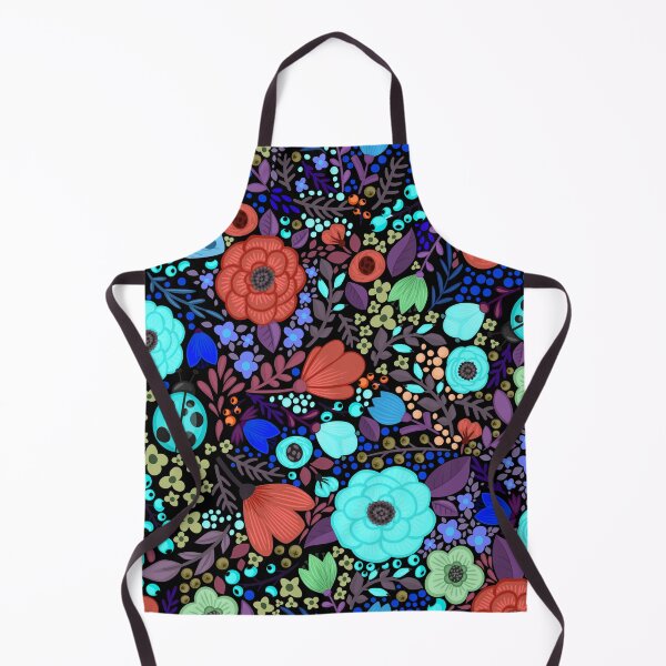 Item preview, Garden Flowers on Black designed and sold by roseglasses.