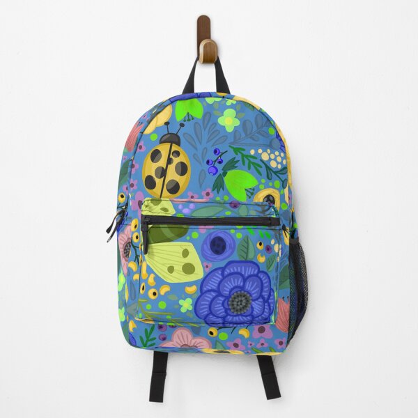 Item preview, Garden Flowers on Blue designed and sold by roseglasses.