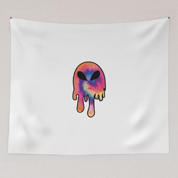 Item preview, Aesthetic Trippy Dippy Alien Face Tye Dye designed and sold by tinypurpleland.