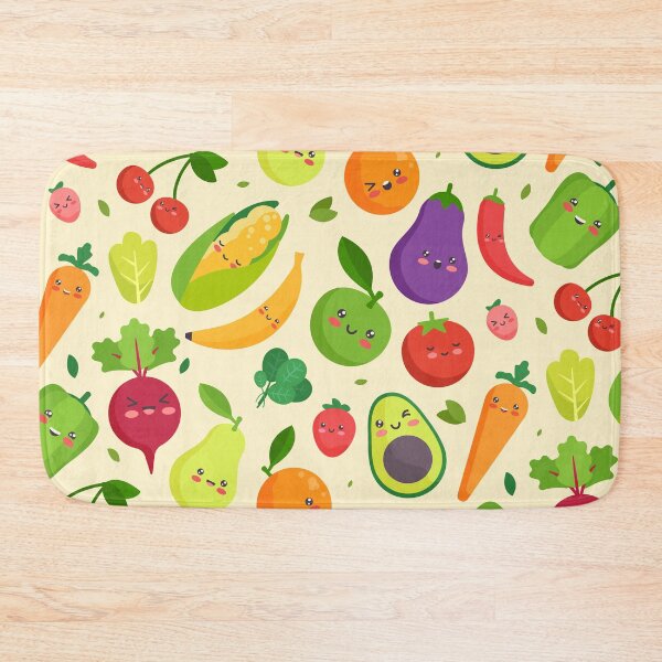 Item preview, Cute Kawaii Fruit and Veggie Pattern designed and sold by cutenfunny.