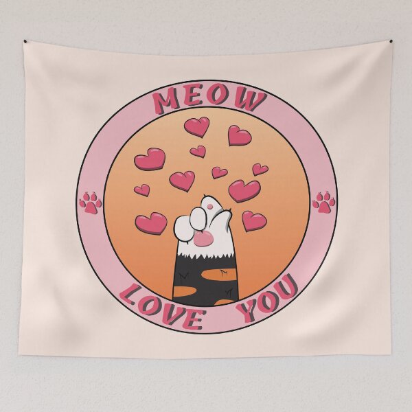 Item preview, Cat Finger Love Sign - Meow Love You designed and sold by LotusBlue77.