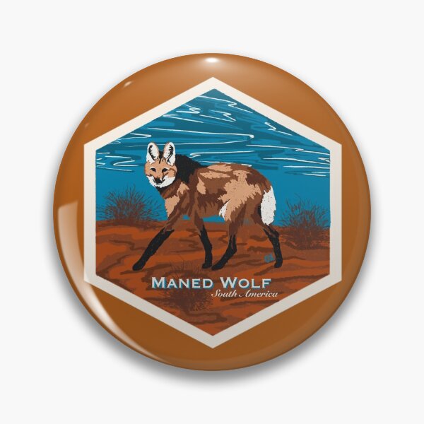 Item preview, Maned Wolf (Chrysocyon brachyurus) Screenprint Style designed and sold by Alawstrations.