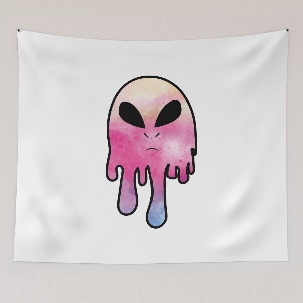 Item preview, Aesthetic Trippy Dippy Alien Face Watercolor designed and sold by tinypurpleland.