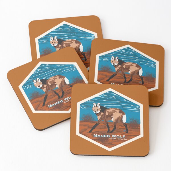 Item preview, Maned Wolf (Chrysocyon brachyurus) Screenprint Style designed and sold by Alawstrations.