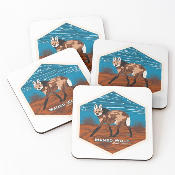 Item preview, Maned Wolf (Chrysocyon brachyurus) Screenprint Style designed and sold by Alawstrations.