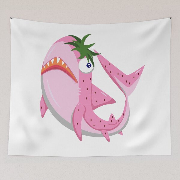 Item preview, Strawberry Shark Sad Face designed and sold by dreamofdenim.