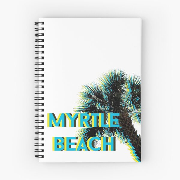 Item preview, Myrtle Beach with Palm Tree in Bright Blue and Yellow designed and sold by JD-PANDA.