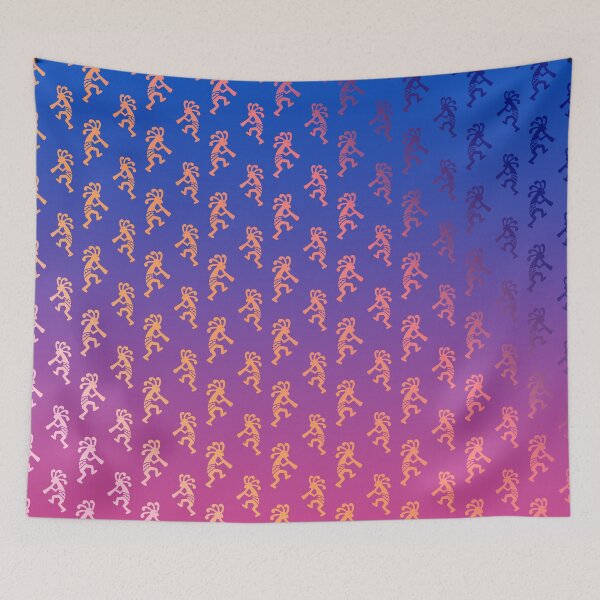 Item preview, Copy of Kokopelli Native American Flute Player Pattern Purple Orange designed and sold by HashtagShirts.