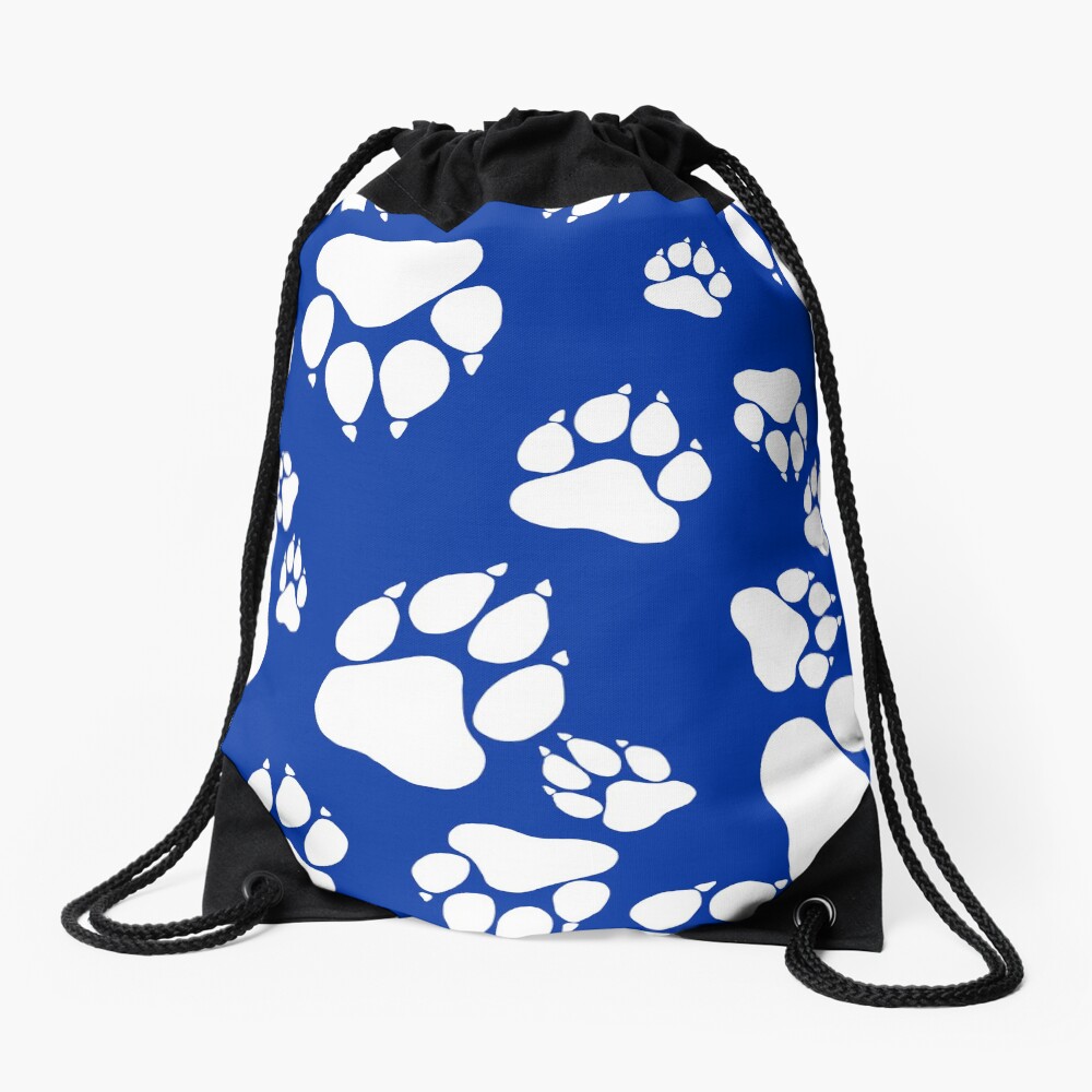 paw print drawstring bag