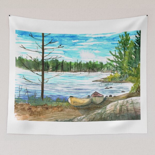 Item preview, Canoes on Go Home Lake designed and sold by BeyondThePOST.