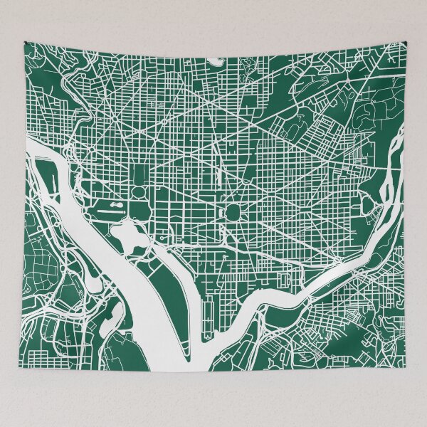 Item preview, Washington DC Map Art  designed and sold by CartoCreative.