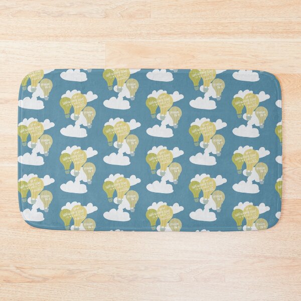 Item preview, Unfailing Love Hot Air Balloon Print Blue Green designed and sold by faithprints.